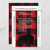 Carte de direction 3.5x6 Rouge Buffalo plaqué Ours (Devant / Derrière)