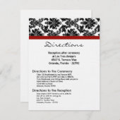 Carte de direction 4x5 Noir Damas rouge Réception (Devant / Derrière)