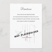 Carte de direction avec carte en noir et blanc (Dos)