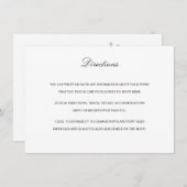 Carte de direction avec carte en noir et blanc (Devant / Derrière)