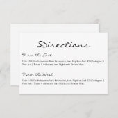 Carte de direction | Blanc de base (Devant / Derrière)