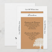 Carte de direction Brown/Mariage blanc de l'arbre  (Devant / Derrière)