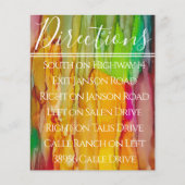 Carte de direction de la barre Bat mitzvah A Splas (Devant)