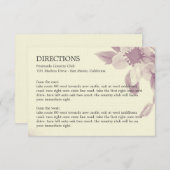 Carte de direction de la florale d'aquarelle (Devant / Derrière)