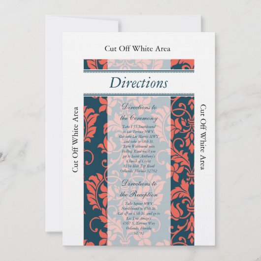 Carte de direction de la marine et du corail Maria (Devant)