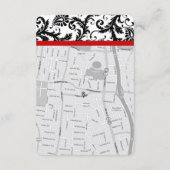 Carte de direction de la réception de mariage de l (Dos)