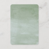 Carte de direction de mariage de jardin hydrocoule (Dos)