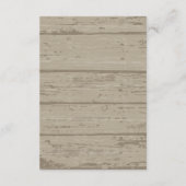 Carte de direction de mariage en bois de grange Br (Dos)