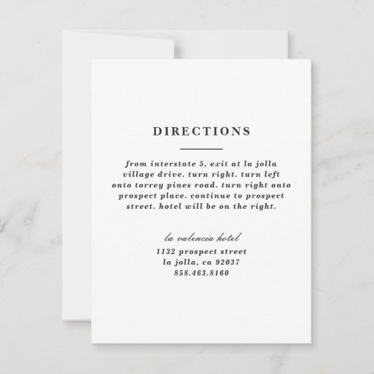 Carte de direction de noeud illustrée - Noir (Devant)