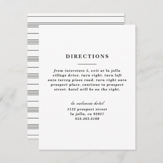 Carte de direction de noeud illustrée - Noir (Devant / Derrière)