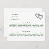 Carte de direction des coeurs de chaux personnalis (Devant / Derrière)