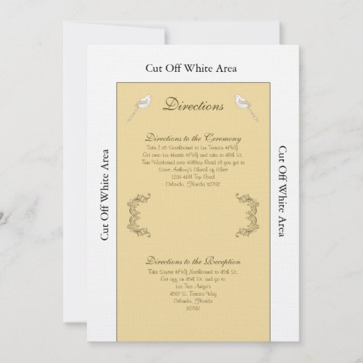Carte de direction des Mariages Brown/Tan Insépara (Devant)
