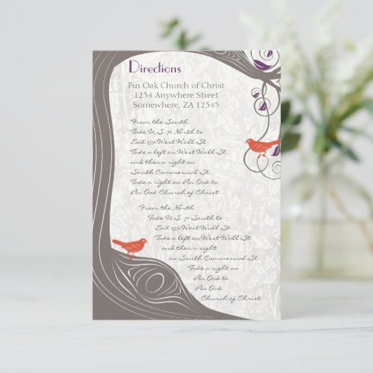 Carte de direction du tourbillon de bois (Debout devant)