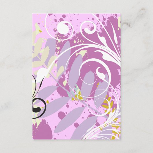 Carte de direction FLORAL STAR ABSTRAITE (Dos)