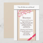 Carte de direction Mariage 3.5x6 de la branche ros (Devant / Derrière)