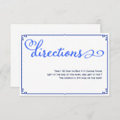 Carte de direction Mariage pour la calligraphie de (Devant / Derrière)