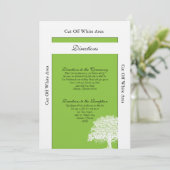 Carte de direction Mariage vert/blanc de l'arbre d (Debout devant)