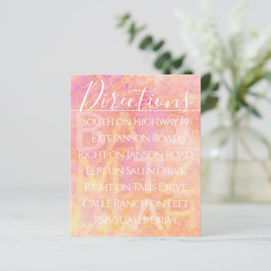 Carte de direction simple et subtile du Bat mitzva (Debout devant)