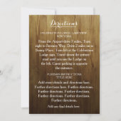 Carte de directions de mariage avec guirlande de l (Devant)