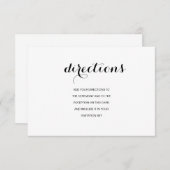 Carte de directions de mariage élégante et moderne (Devant / Derrière)