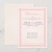 Carte de directions de style d'affiche rose, gris (Devant / Derrière)