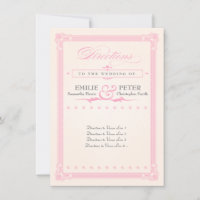 Carte de directions de style d'affiche rose, gris