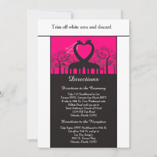 Carte de directions Girafe Fantaisiste Rose Chaud