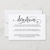 Carte de directions pour mariage Rustique Moderne (Devant)