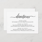 Carte de directions simple (Devant / Derrière)