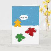 Carte de discours de Meeples Snow Angel (Fleur jaune)