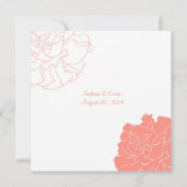 Carte de disposition de lieu de mariage Message de (Dos)