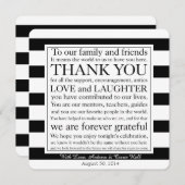 Carte de disposition de lieu de mariage Message de (Devant / Derrière)