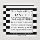 Carte de disposition de mariage Message de remerci (Devant / Derrière)