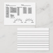 Carte de disque de client de mèche (Devant / Derrière)