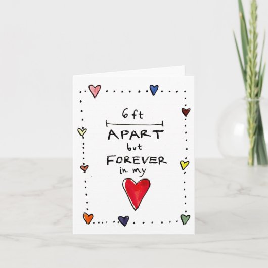 Carte de distance sociale | Penser à votre carte (Devant)