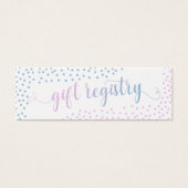 Carte de distribution pour bébé Confetti bleu rose (Devant)