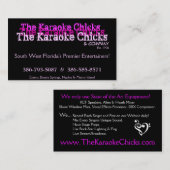 Carte de divertissement de karaoke (Devant / Derrière)