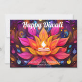 Carte de Diwali Lotus Céleste (Devant)