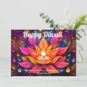 Carte de Diwali Lotus Céleste (Debout devant)