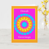Carte de Diwali Rangoli (Fleur jaune)