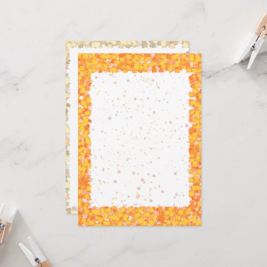 Carte de do-it-yourself de feuillage d'automne Abs (Devant/Arrière en situation)