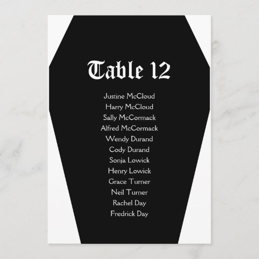 Carte de do-it-yourself Halloween Coffin Mariage (Devant)