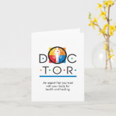 Carte de "docteur" note (Fleur jaune)