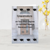 Carte de doctorat en justice pénale (Fleur jaune)