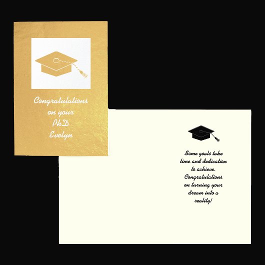 Carte de doctorat Gold Foil