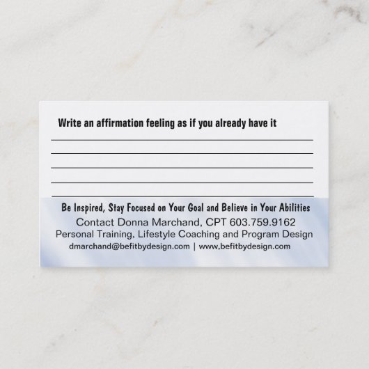 Carte de documentation de foi (Dos)