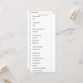 Carte de documents importants (Devant/Arrière en situation)