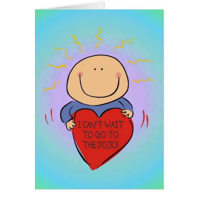 Carte de Dojo de bébé d'arts martiaux pour le papa (Devant)
