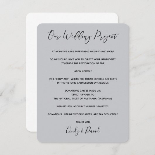 Carte de don - Forêt romantique (Devant / Derrière)