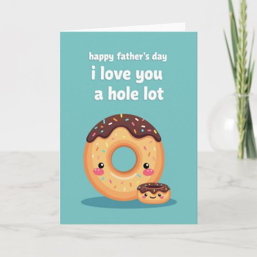 Carte de Donut de la Fête des Pères Chaude (Devant)